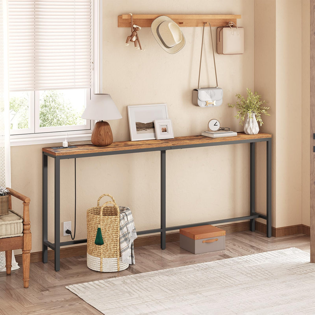 70.9" Narrow Console Table with Power Outlet M59848