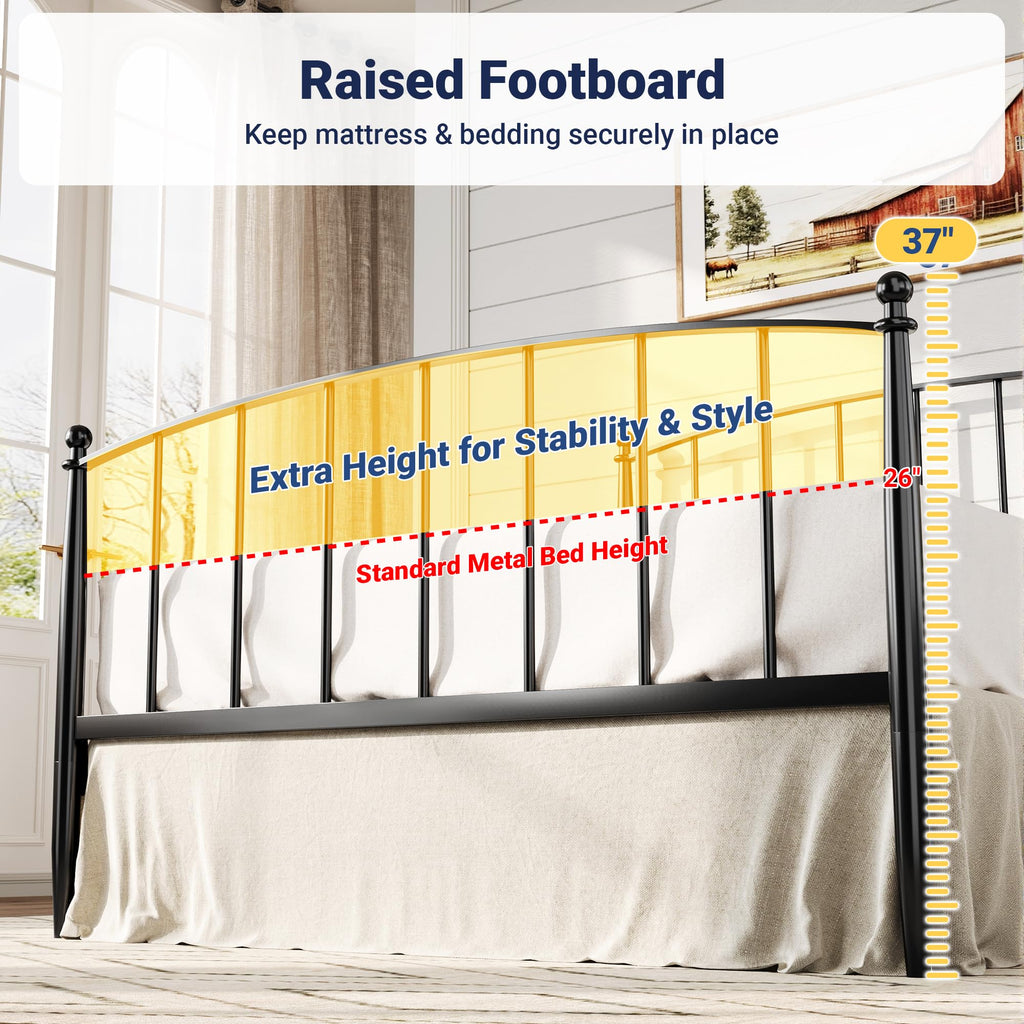 Metal Full Size Platform Bed Frame R922