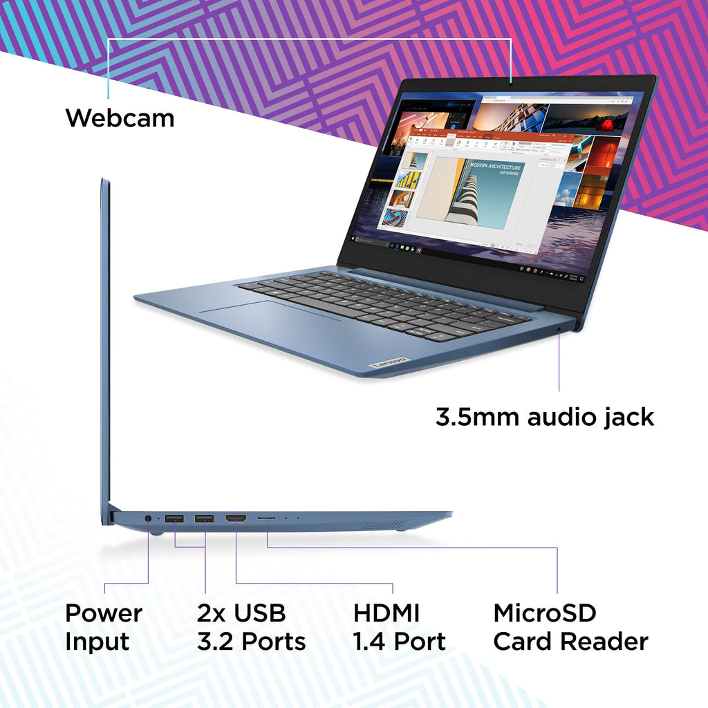 14" HD Laptop Intel Celeron N4020 4GB RAM 64GB Storage Ice Blue H39961