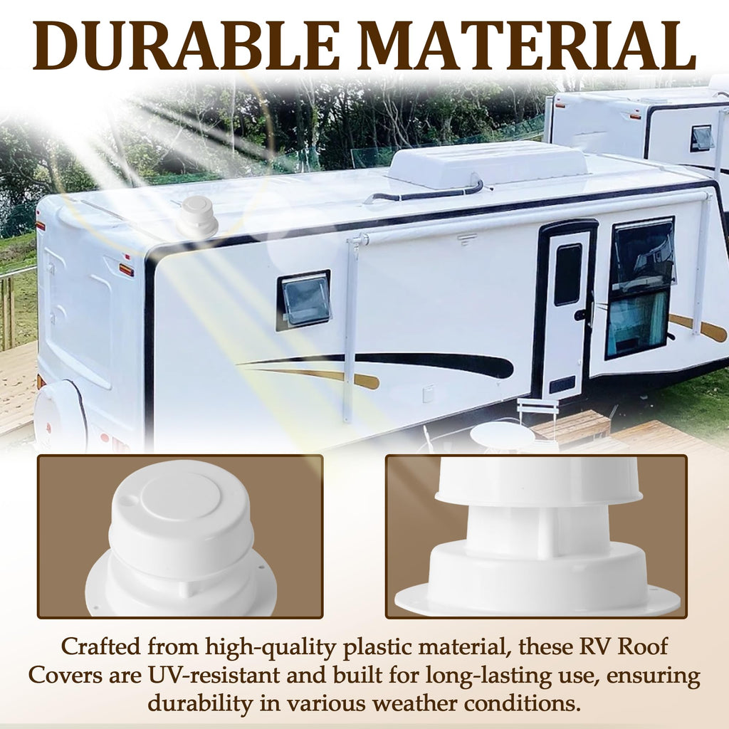White RV Roof Vent Cover Kits with Putty Tape and Screws G834