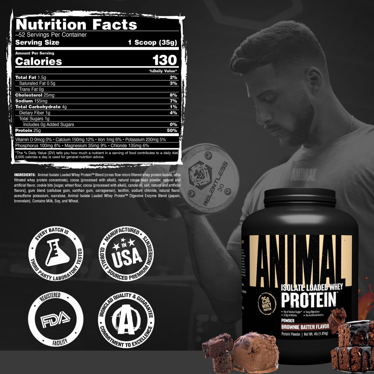 Whey Isolate Protein Powder 4LB B431
