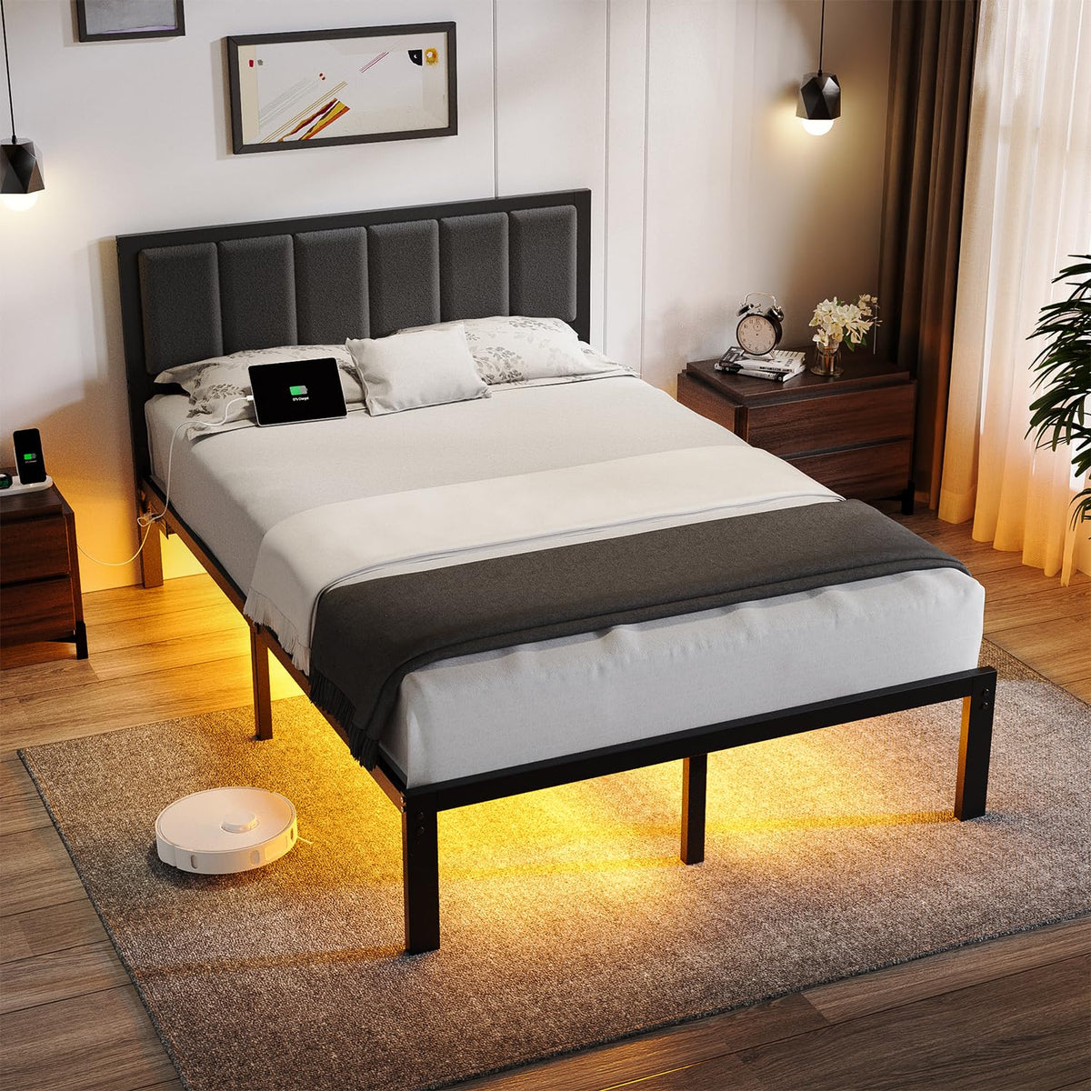 Full Bed Frame with Headboard A36744