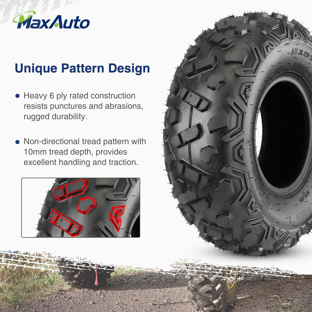 19x7-8 ATV Tires Set of 2 O7465