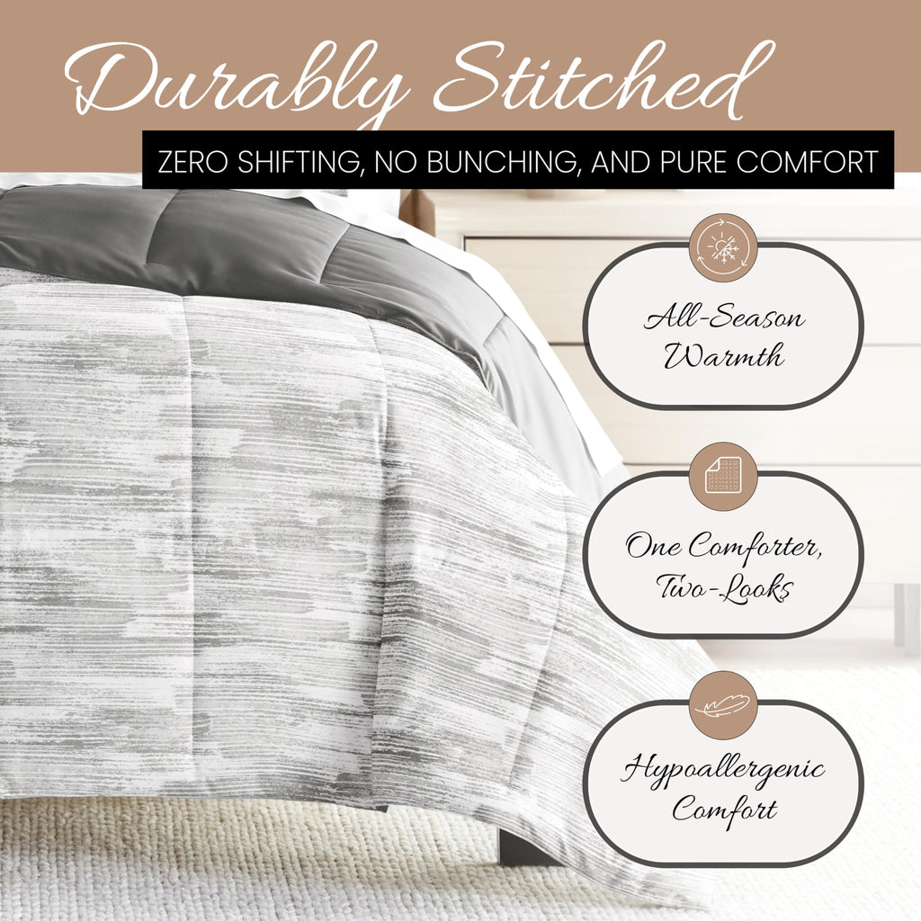 Reversible King Size 3 Piece Comforter Set J53095