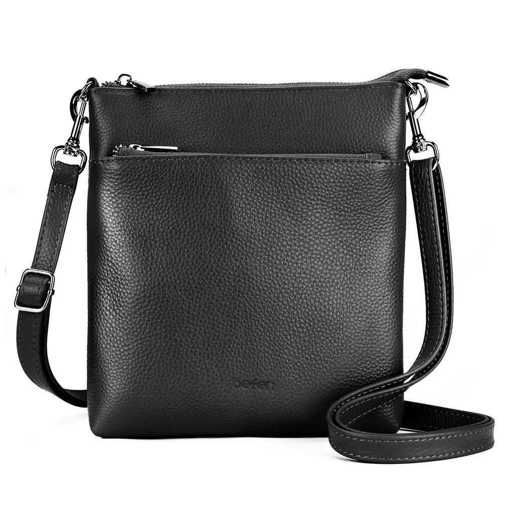 Genuine Leather Crossbody Purses with Adjustable Shoulder Strap P529420