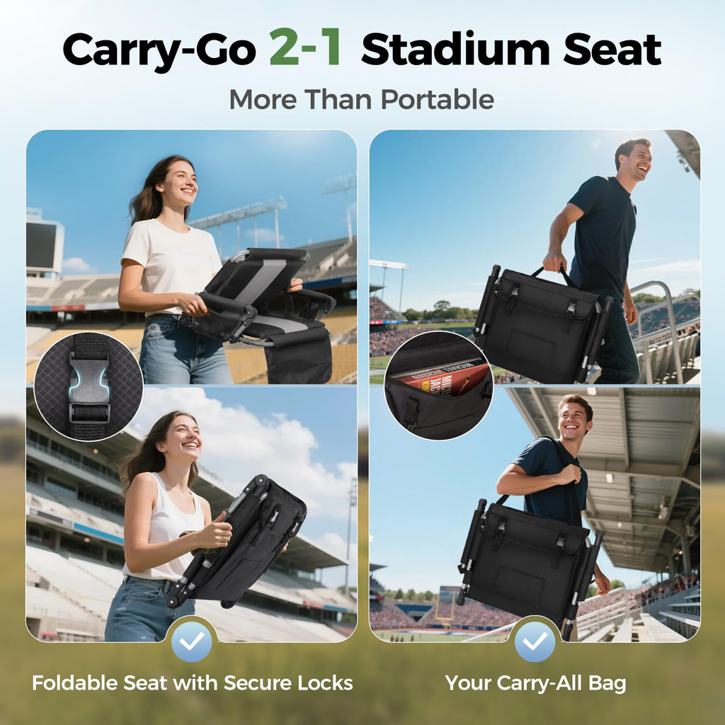 Portable Bleacher Chairs with Cushion U1220