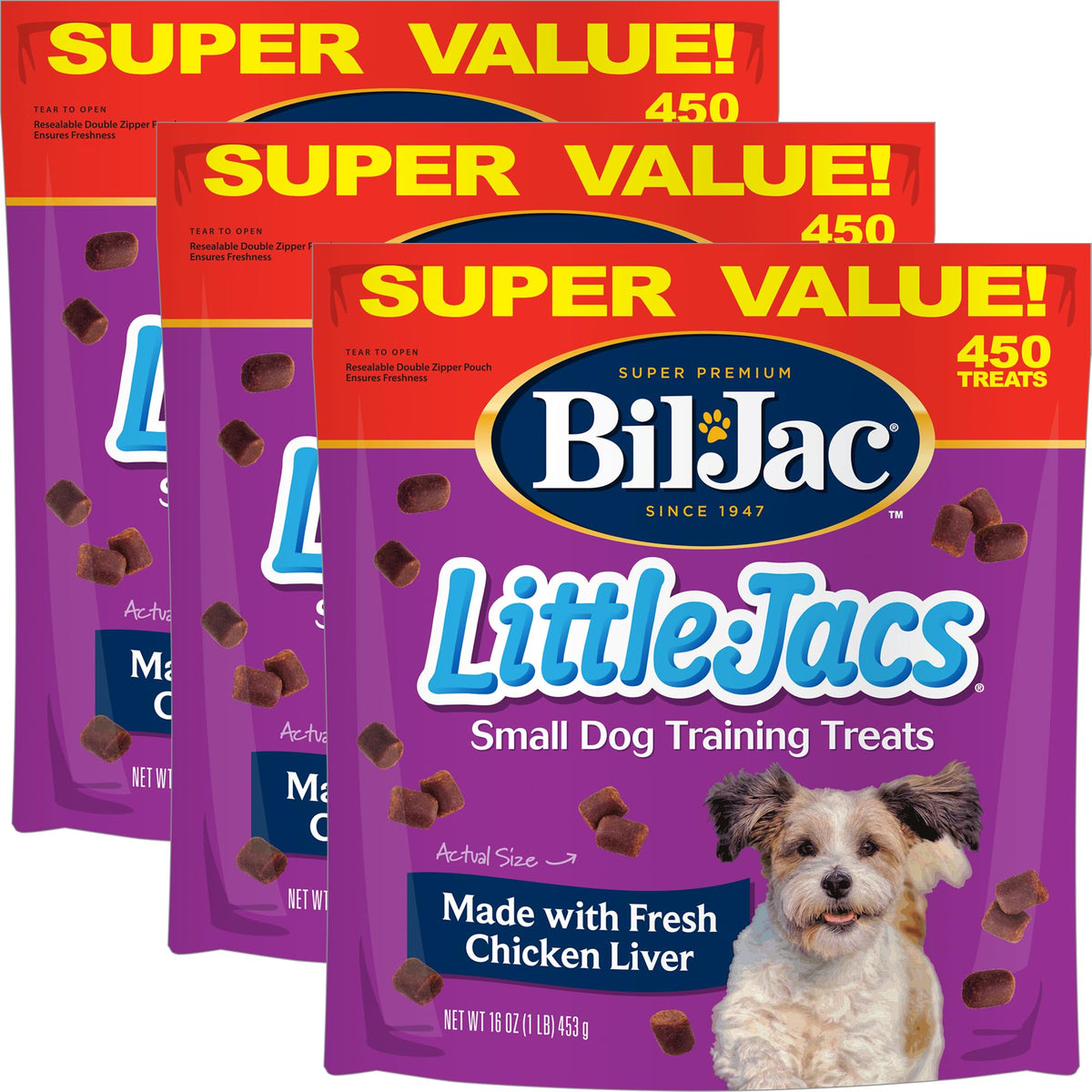 Soft Chicken Liver Dog Training Treats 16 oz 3-Pack K5199