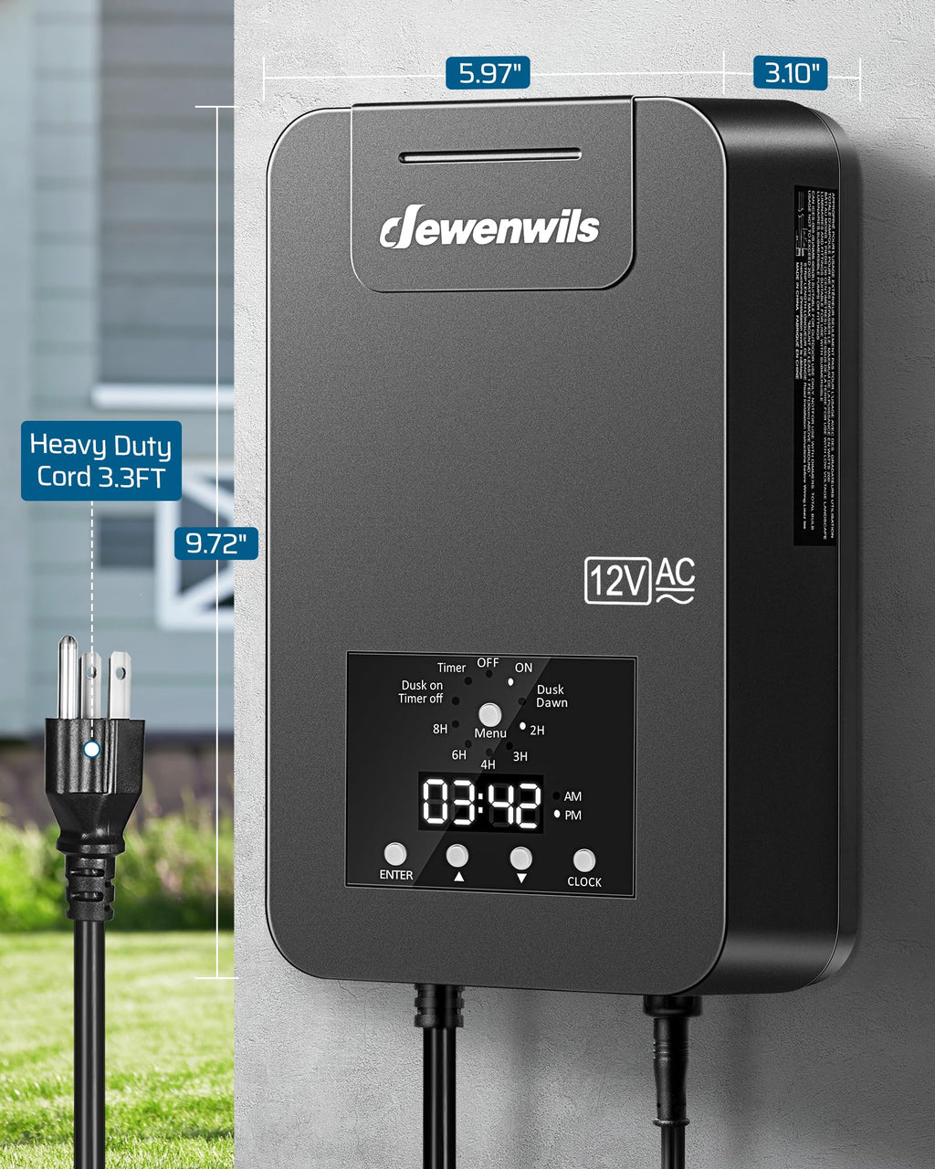 200W Low Voltage Transformer with Photocell Sensor & Timer C405028