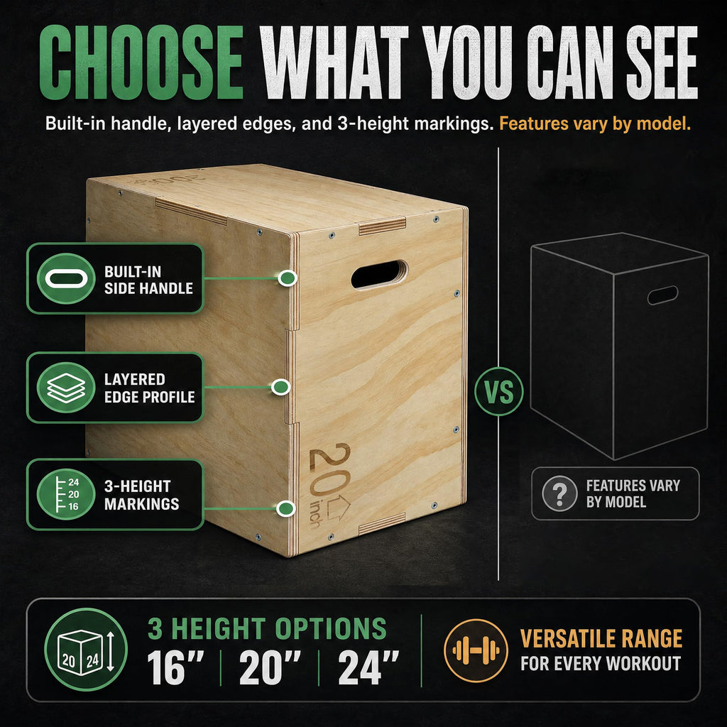 Non-Slip Wooden Plyo Box P2463