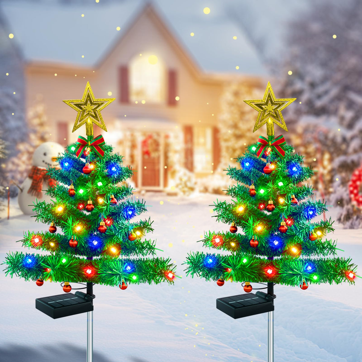Solar Outdoor Christmas Tree Lights T51639