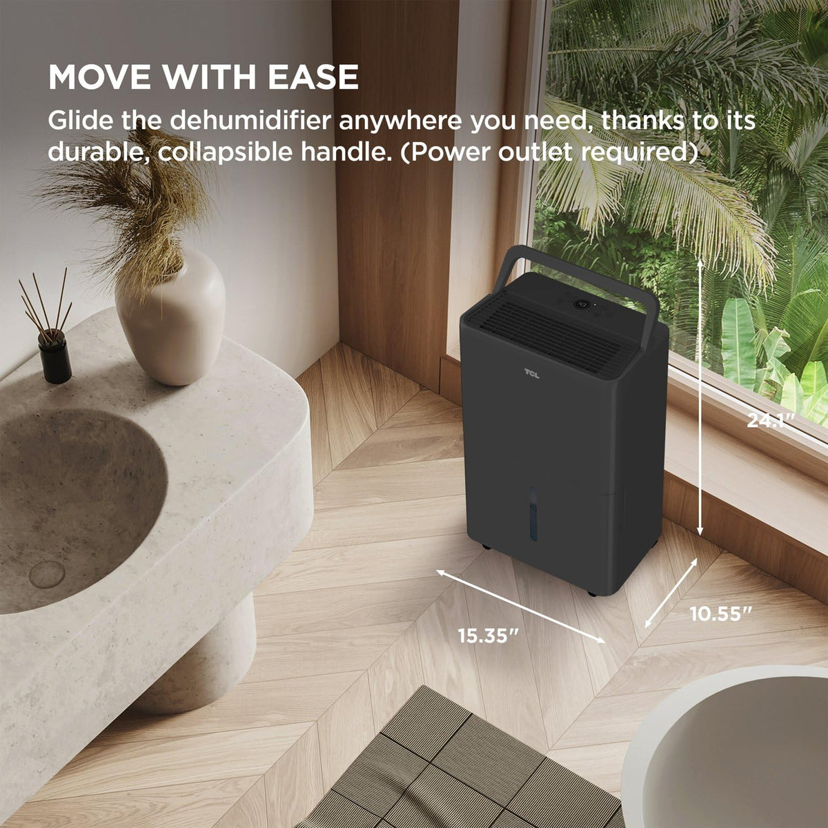 50-Pint Portable Smart Dehumidifier with Pump R376919