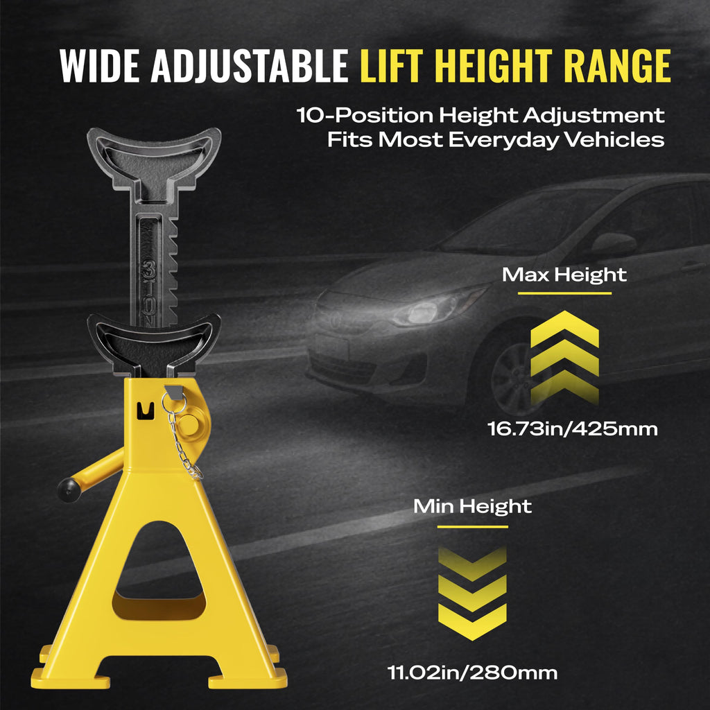 3 Ton Heavy Duty Jack Stands 1 Pair H5177