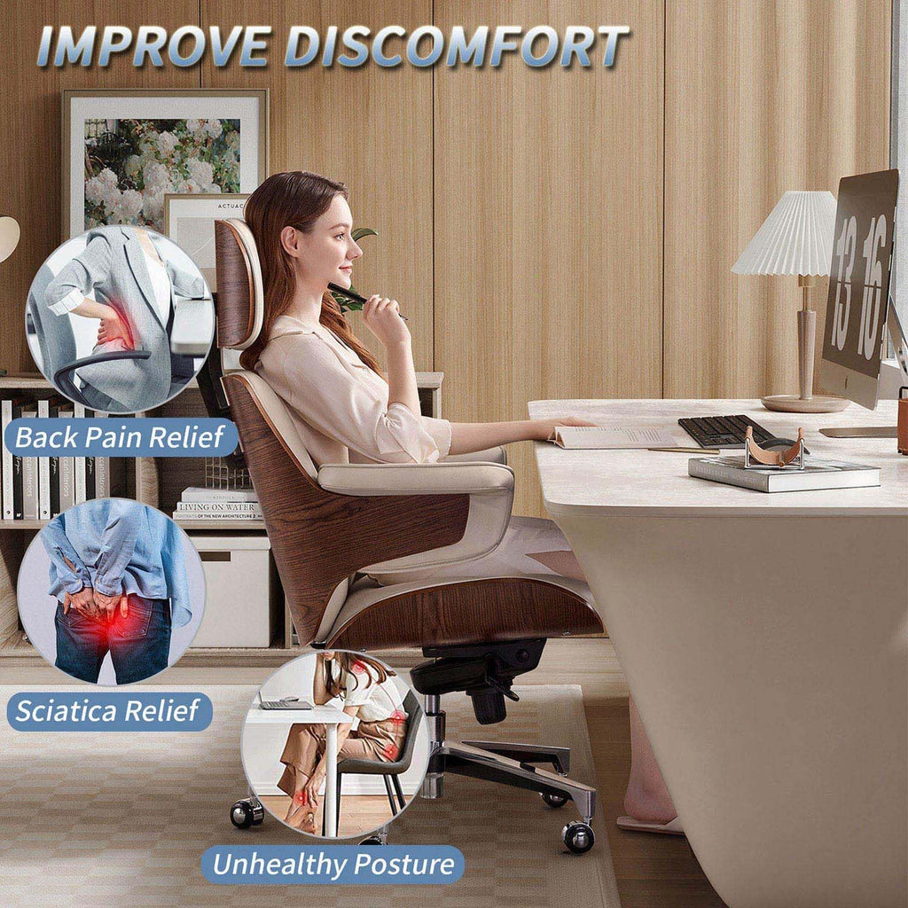 Black Memory Foam Wedge Seat Cushion S606423