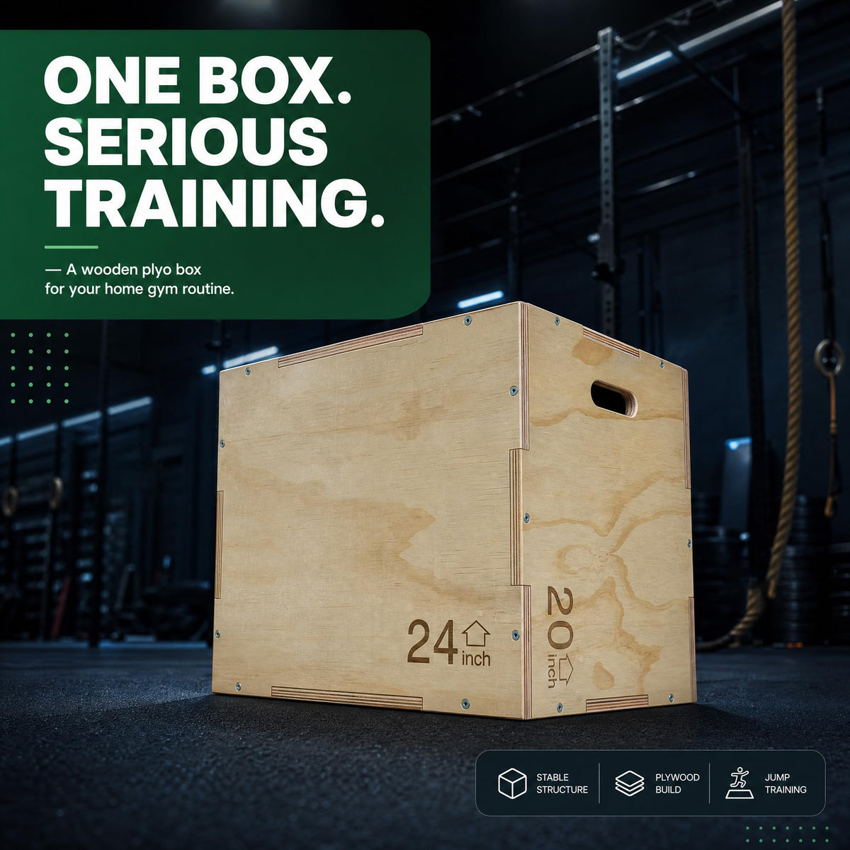 Non-Slip Wooden Plyo Box P2463