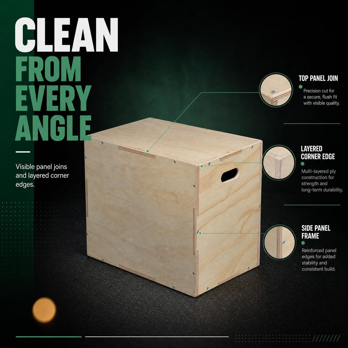 Non-Slip Wooden Plyo Box P2463