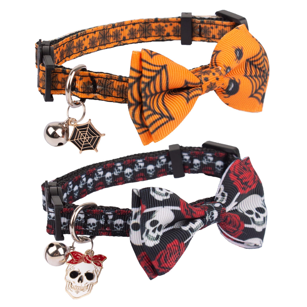 Halloween Cat Collar with Bow Bell H18038