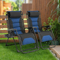 Oversized Zero Gravity Chair 2 Pack Black Blue Y288