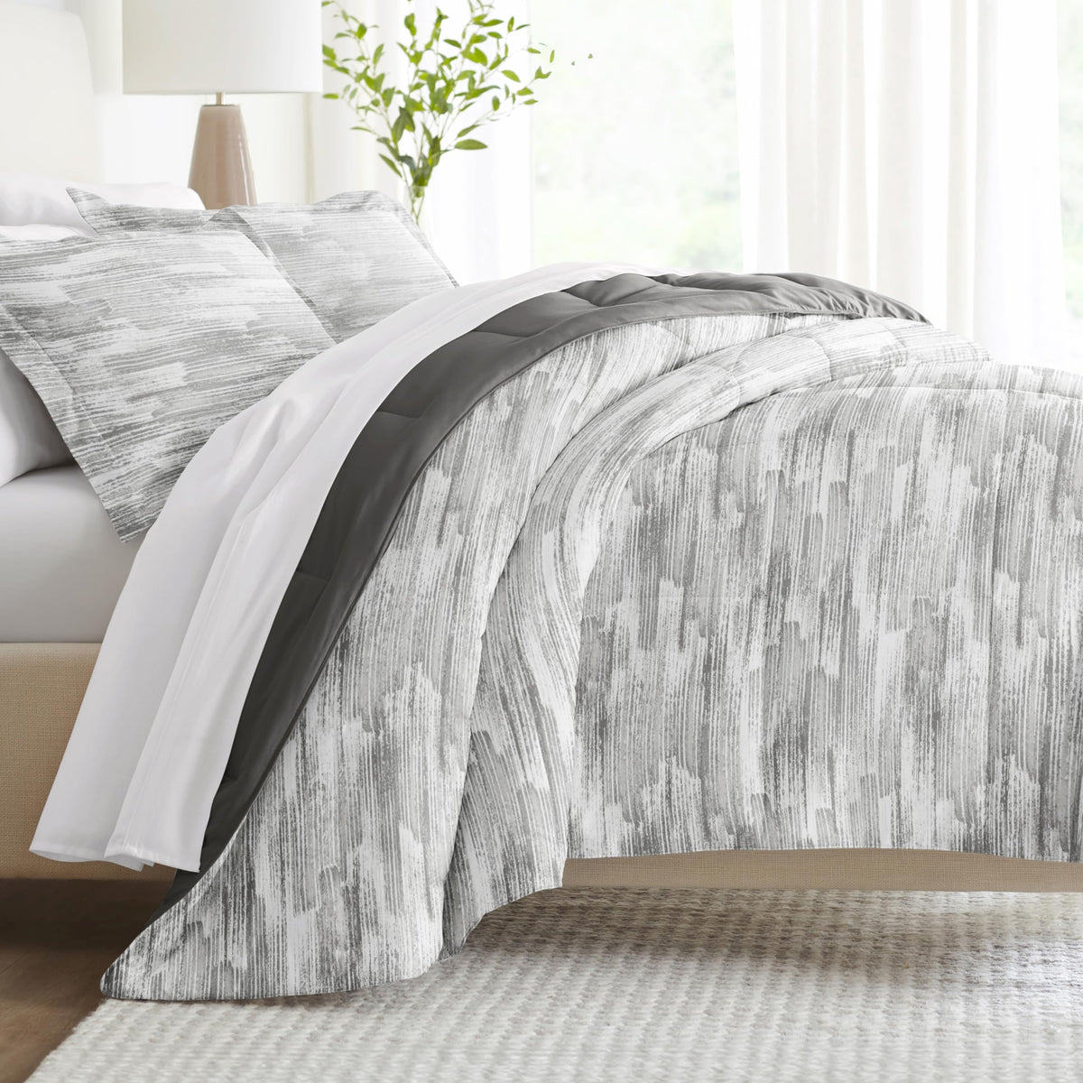 Reversible King Size 3 Piece Comforter Set J53095