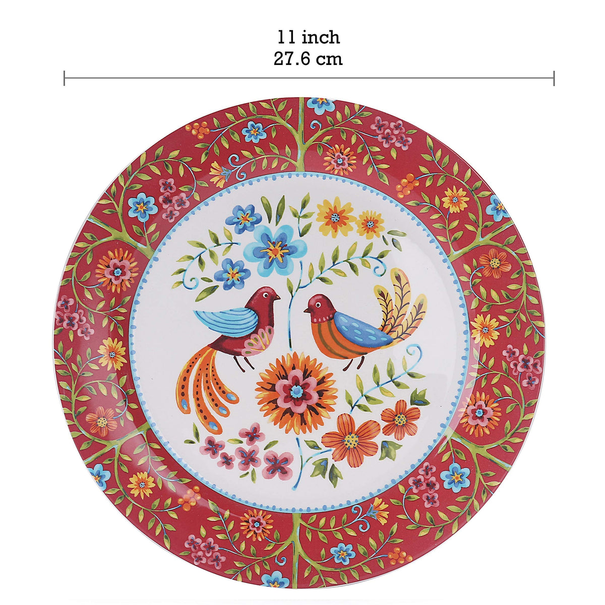Red Ceramic 12 pcs Dinnerware Set, Service for 4 H280