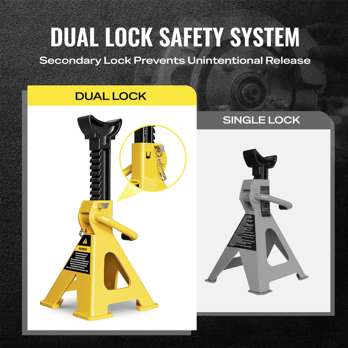 3 Ton Heavy Duty Jack Stands 1 Pair H5177
