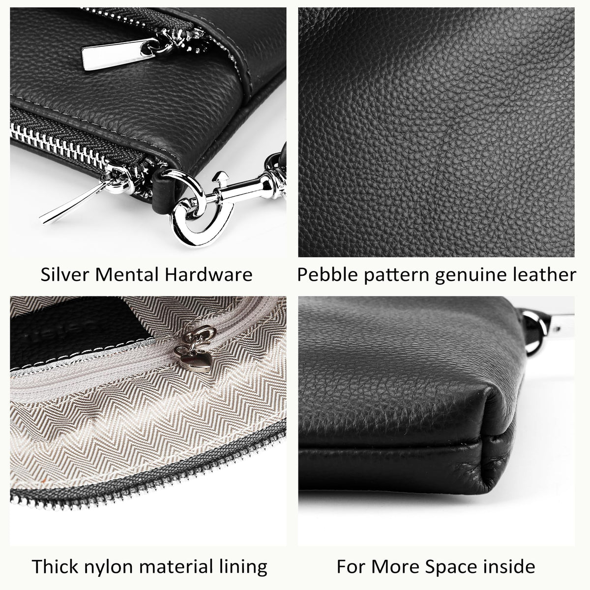 Genuine Leather Crossbody Purses with Adjustable Shoulder Strap P529420